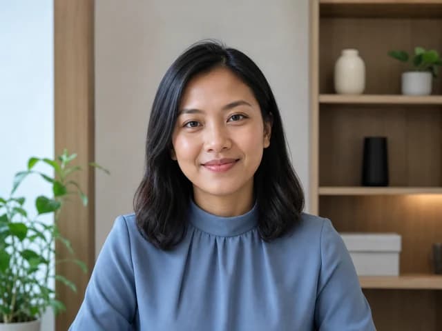Foto ilustrasi orisinal perempuan Indonesia sebagai pemilik keputusan dalam sesi video